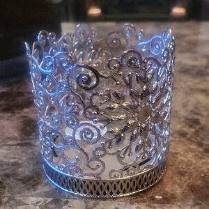 Elegant Silver Candle Holder